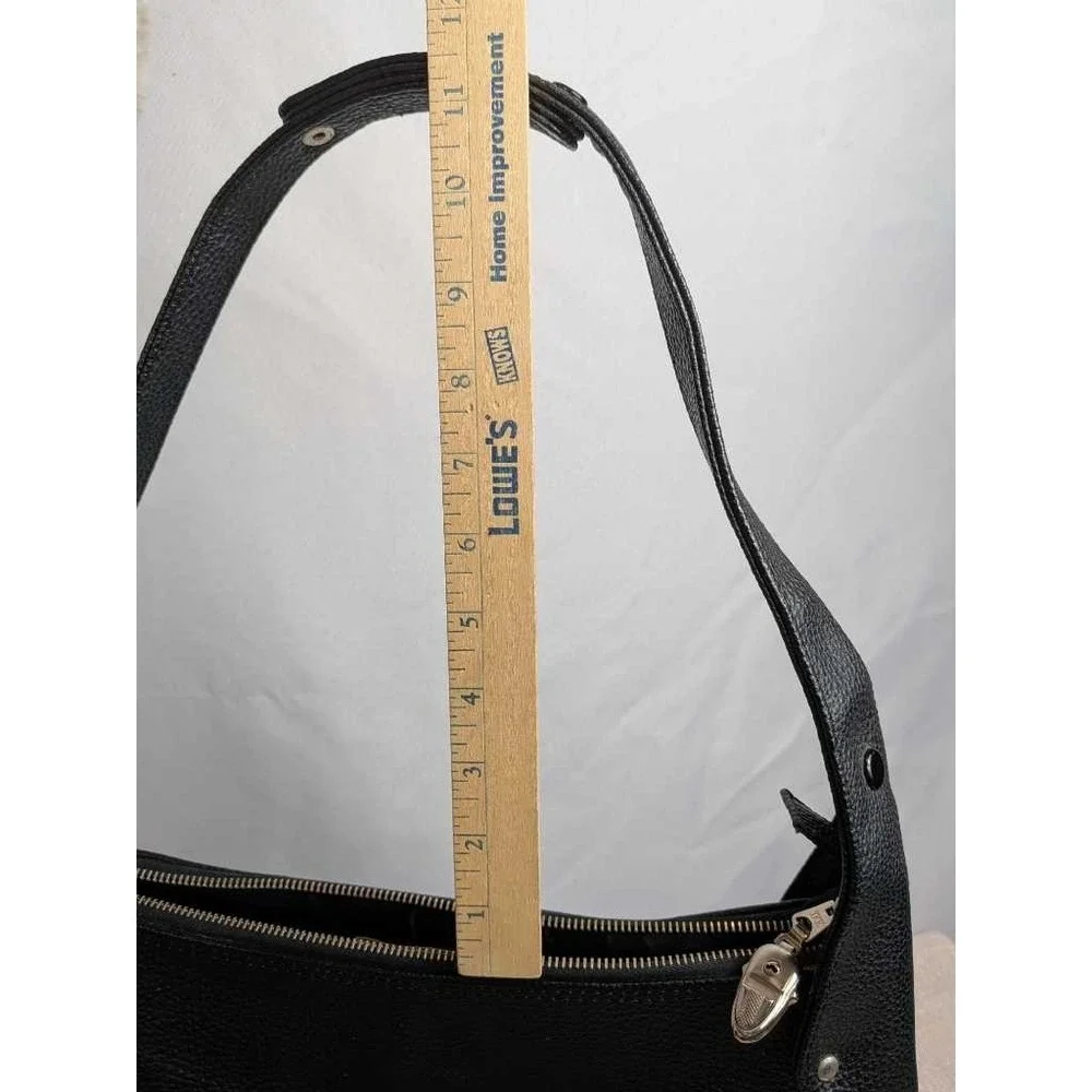 Samsonite Saturn Black Leather‎ Hobo Shoulder Bag Medium